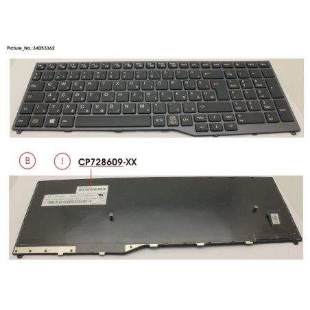 34053362 - KEYBOARD 10KEY BLACK W.O TS HUNGARY