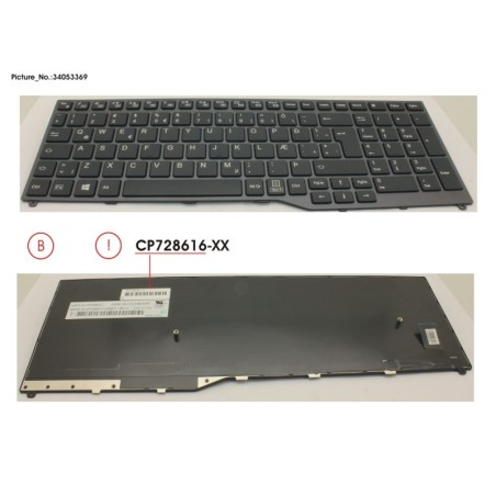 34053369 - KEYBOARD 10KEY BLACK W.O TS ICELAND