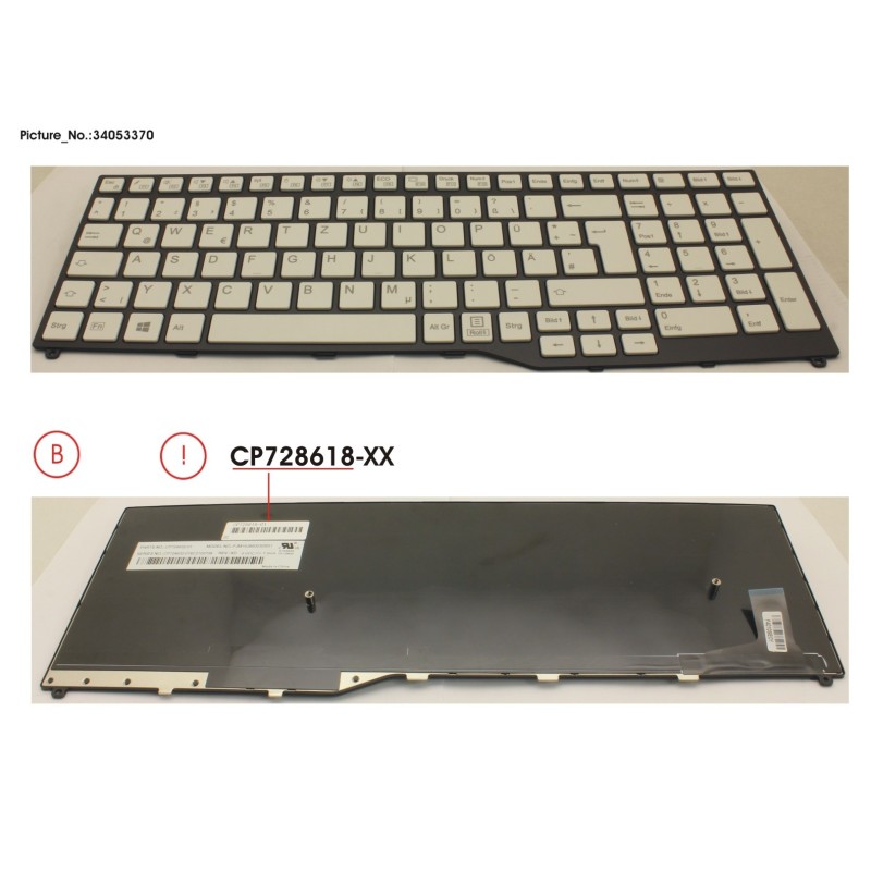 34053354 - KEYBOARD 10KEY BLACK W.O TS ITALY