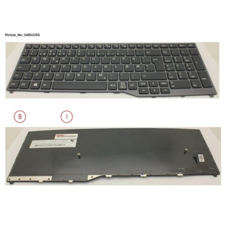 34053355 - KEYBOARD 10KEY BLACK W.O TS NORWAY