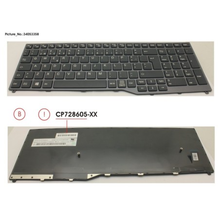 34053358 - KEYBOARD 10KEY BLACK W.O TS PORTUGAL