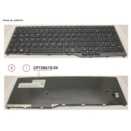 34053363 - KEYBOARD 10KEY BLACK W.O TS TURKEY