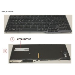 34053309 - KEYBOARD 10KEY BLACK W. BL SWISS