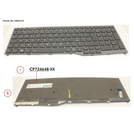 34053318 - KEYBOARD 10KEY BLACK W. BL CZECH.SLOVAK