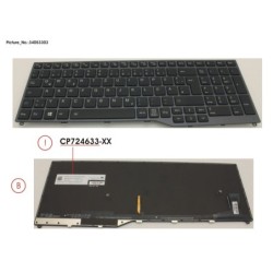 34053303 - KEYBOARD 10KEY BLACK W. BL GERMAN