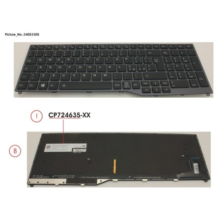 34053305 - KEYBOARD 10KEY BLACK W. BL ITALY