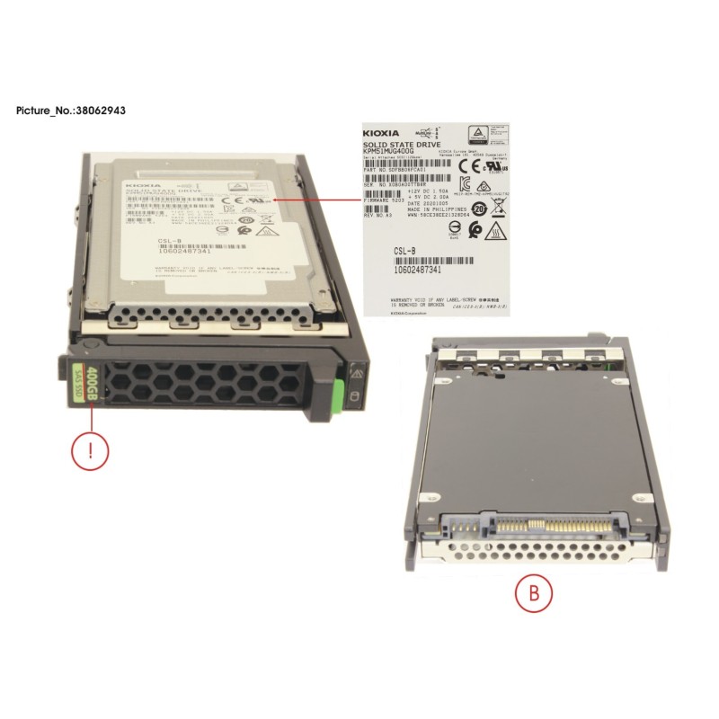 38062943 - SSD SAS 12G 400GB WRITE-INT. 2.5  H-P EP