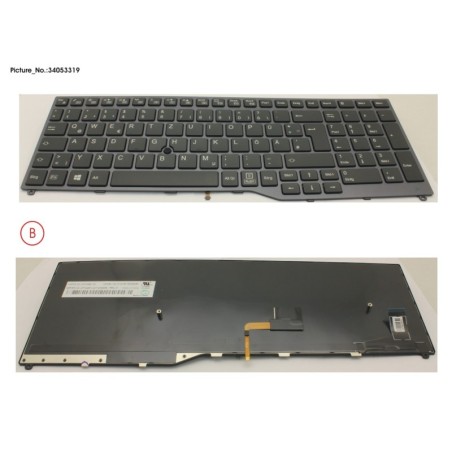 34053319 - KEYBOARD 10KEY BLACK W. TS GERMAN
