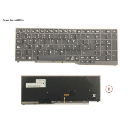 34053374 - KEYBOARD 10KEY BLACK W. TS SPAIN