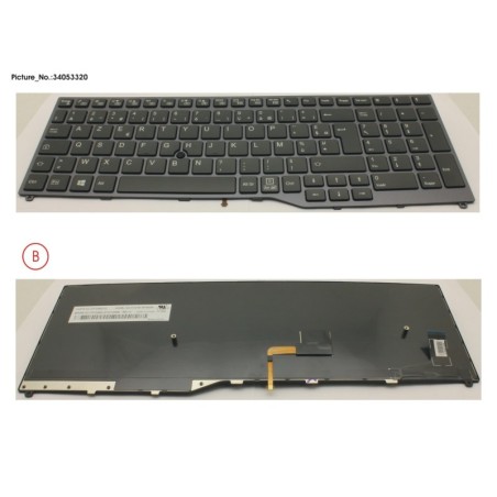34053320 - KEYBOARD 10KEY BLACK W. TS FRANCE