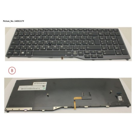34053379 - KEYBOARD 10KEY BLACK W. TS HUNGARY