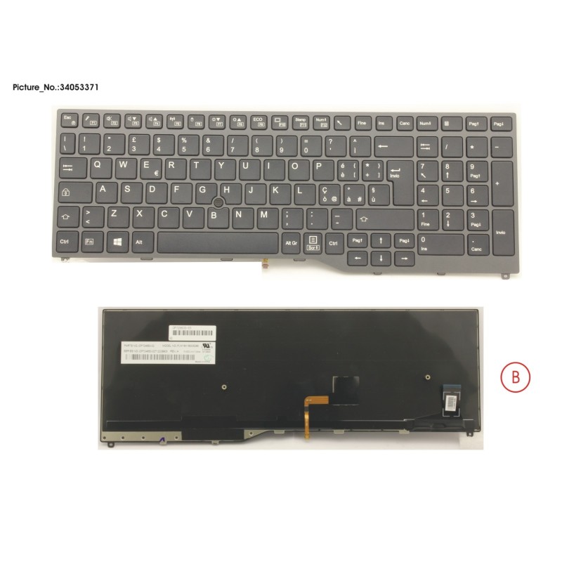 34053371 - KEYBOARD 10KEY BLACK W. TS ITALY