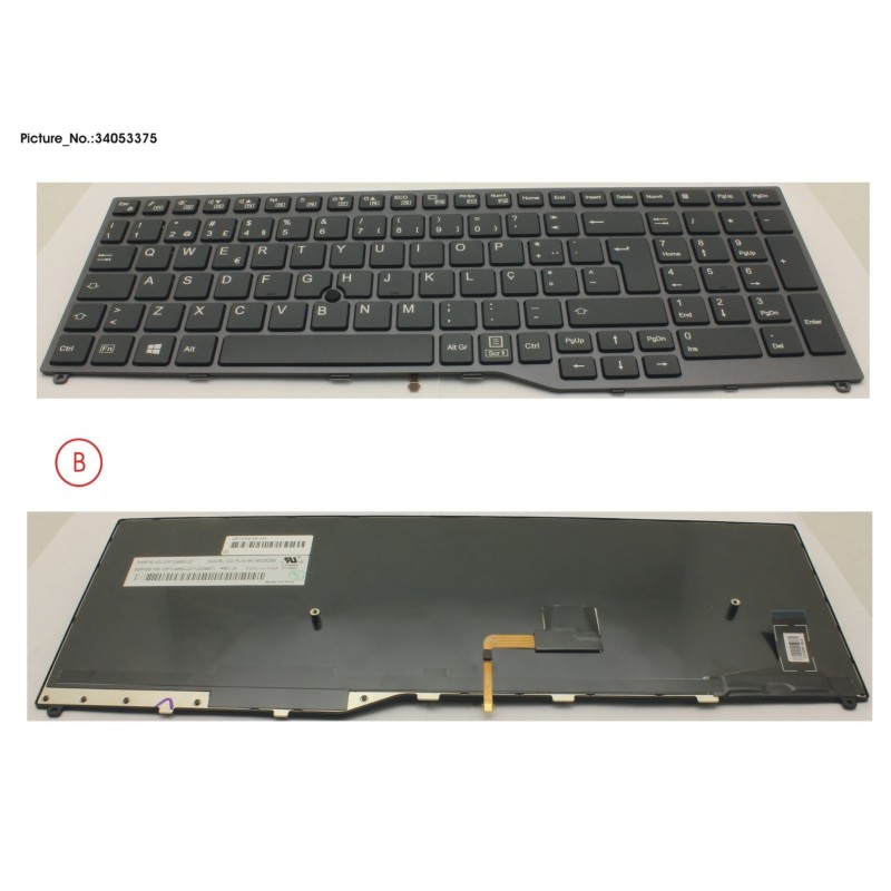 34053375 - KEYBOARD 10KEY BLACK W. TS PORTUGAL
