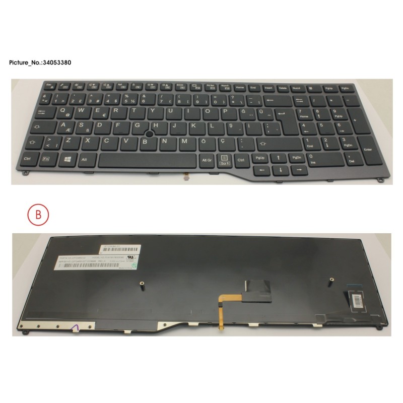 34053380 - KEYBOARD 10KEY BLACK W. TS TURKEY