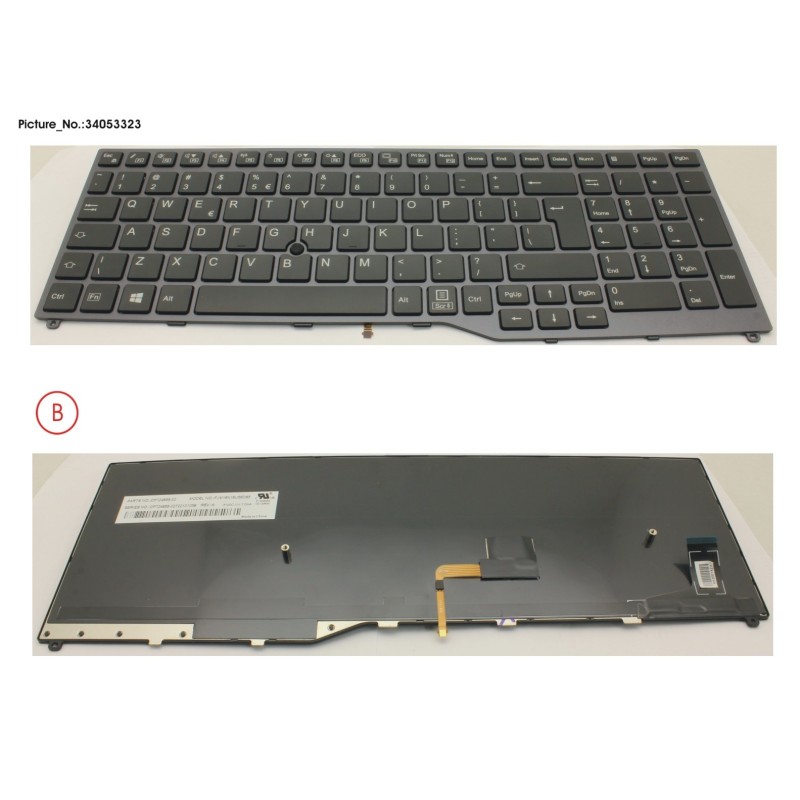 34053323 - KEYBOARD 10KEY BLACK W. TS US