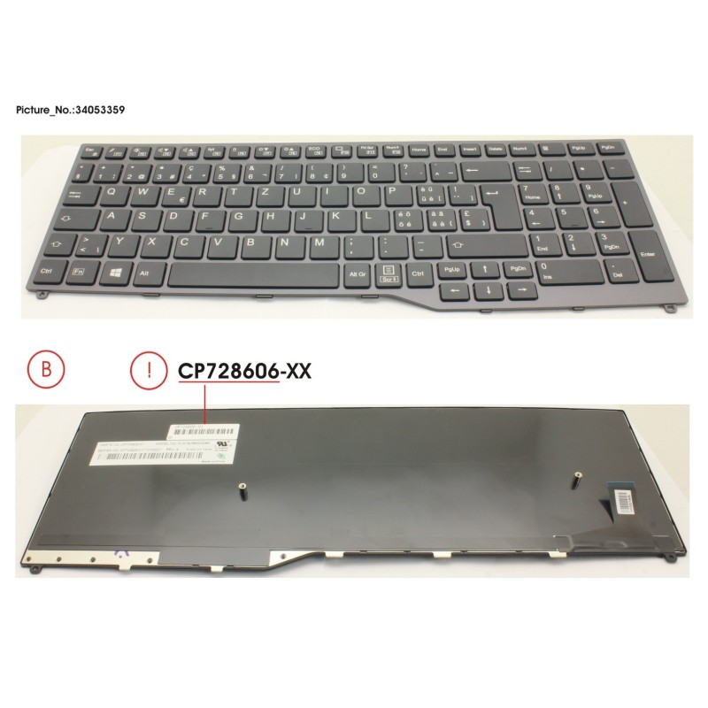 34053370 - KEYBOARD 10KEY WHITE W.O TS GERMAN