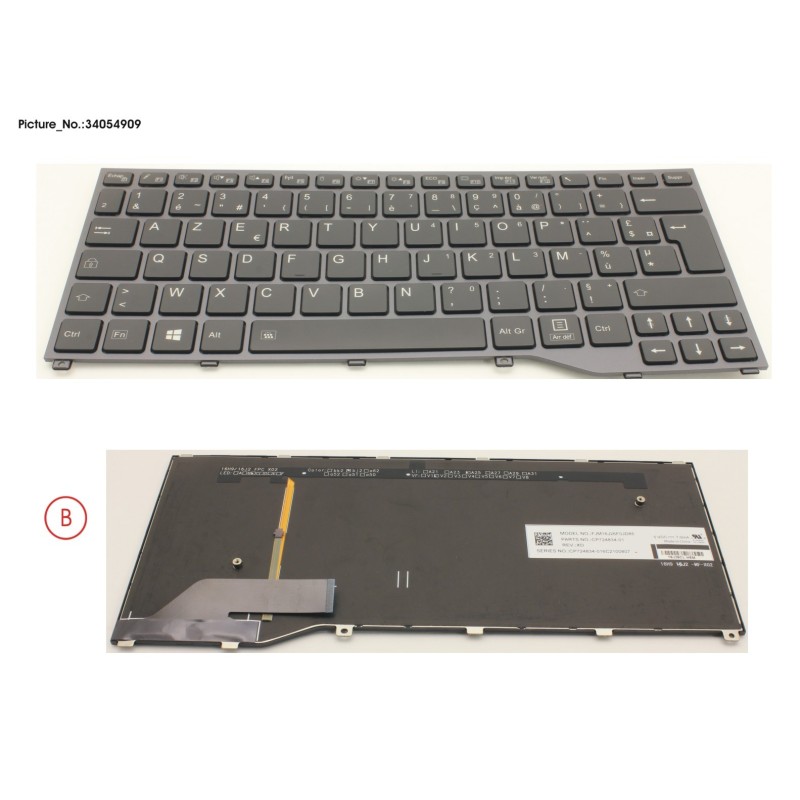 34054909 - KEYBOARD BLACK W. BL FRANCE