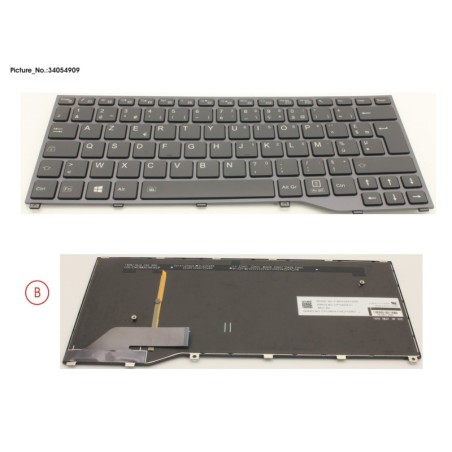 34054909 - KEYBOARD BLACK W. BL FRANCE