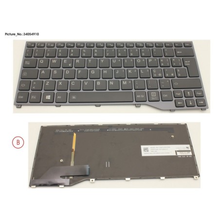 34054910 - KEYBOARD BLACK W. BL ITALY