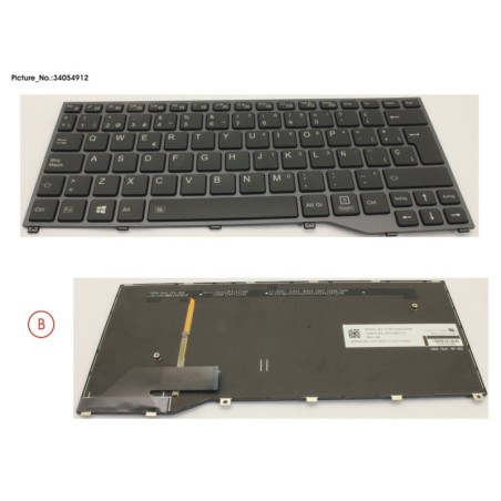 34054912 - KEYBOARD BLACK W. BL SPAIN