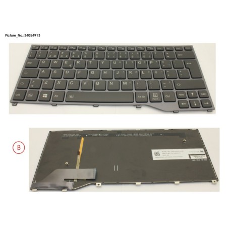34054913 - KEYBOARD BLACK W. BL PORTUGAL