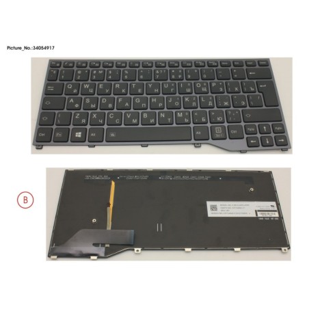 34054917 - KEYBOARD BLACK W. BL RUSSIA.US