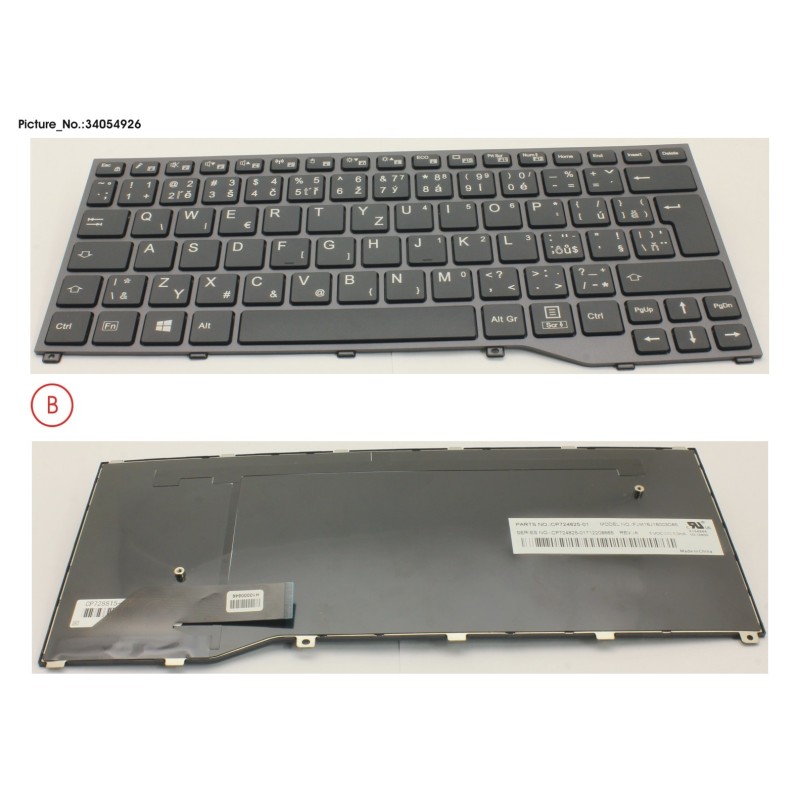 34054926 - KEYBOARD BLACK CZECH.SLOVAKIA