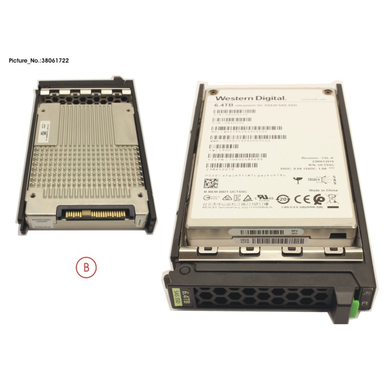 38061722 - SSD SAS 12G 6.4TB MIXED-USE 2.5  H-P EP