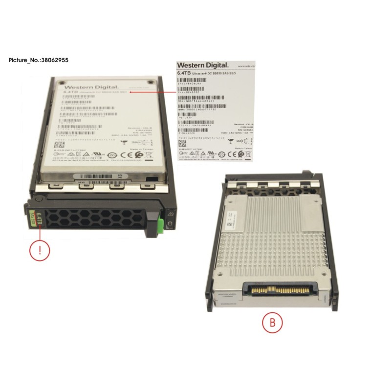 38062955 - SSD SAS 12G 6.4TB MIXED-USE 2.5  H-P EP