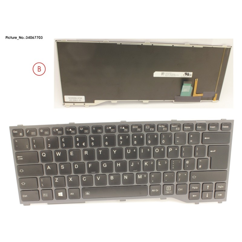 34067703 - KEYBOARD W. BL UK