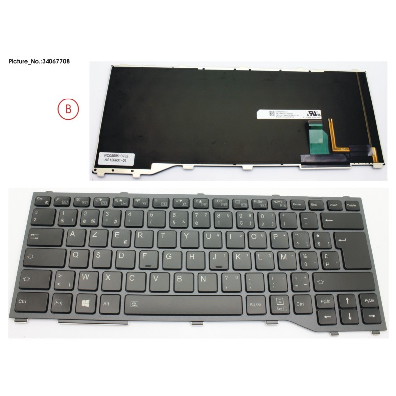 34067708 - KEYBOARD W. BL BELGIUM