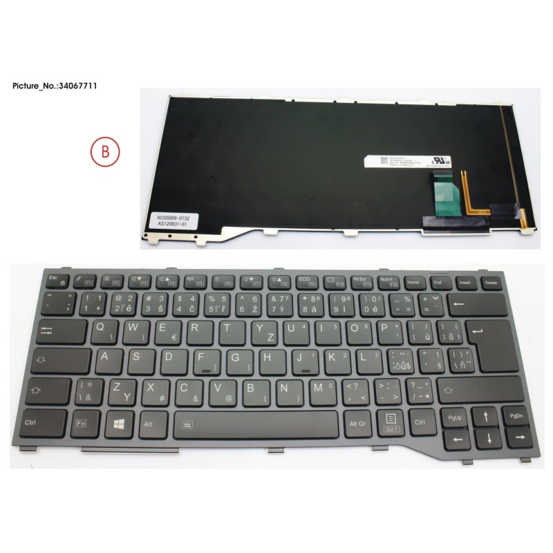 34067711 - KEYBOARD W. BL CZECH.SLOVAKIA