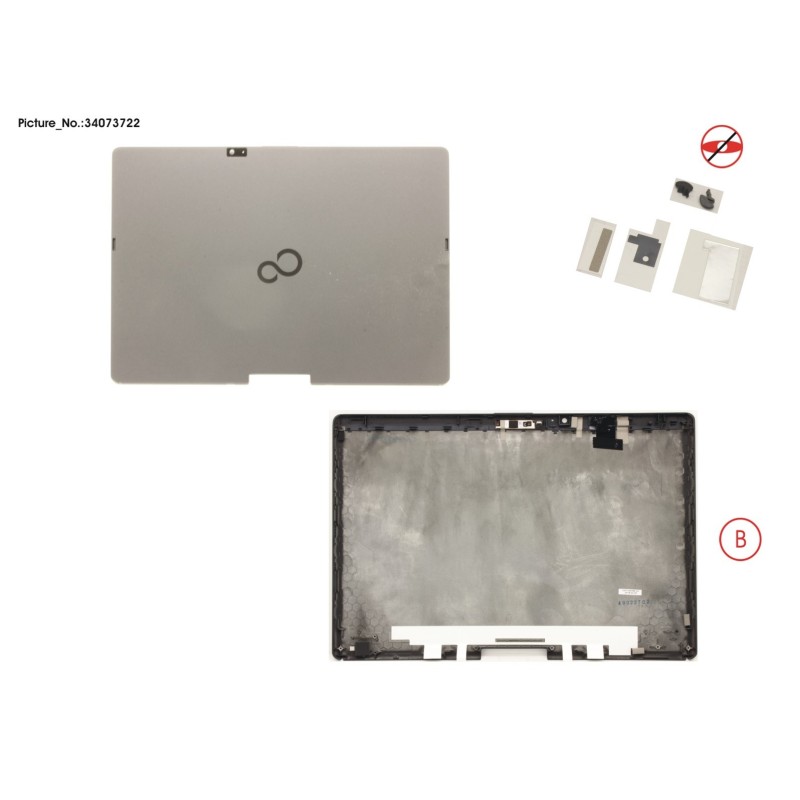 34073722 - LCD BACK COVER FOR REARCAM (W. MIC)