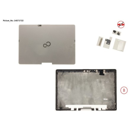 34073722 - LCD BACK COVER FOR REARCAM (W. MIC)