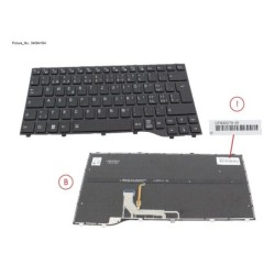 34084164 - KEYBOARD BLACK W. BL SWISS (NEW_FN)
