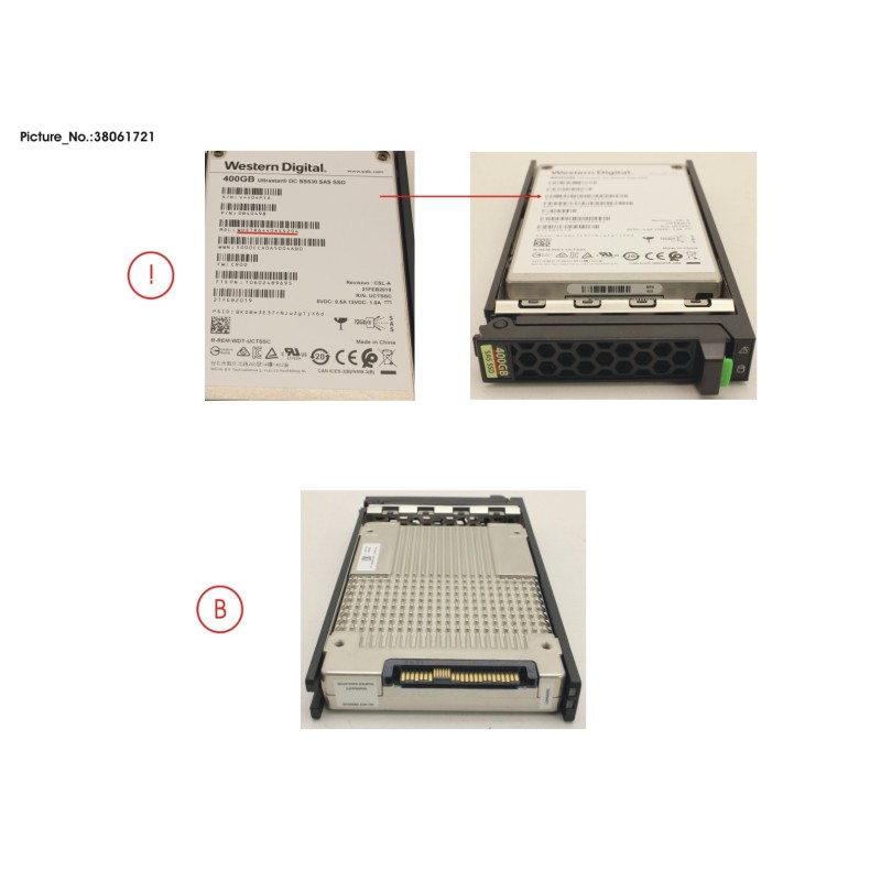 38061721 - SSD SAS 12G 400GB MIXED-USE 2.5  H-P EP
