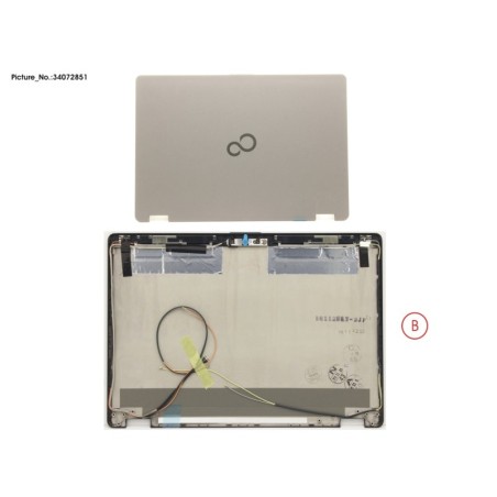 34072851 - LCD BACK COVER ASSY (FHD) W. CAM.MIC