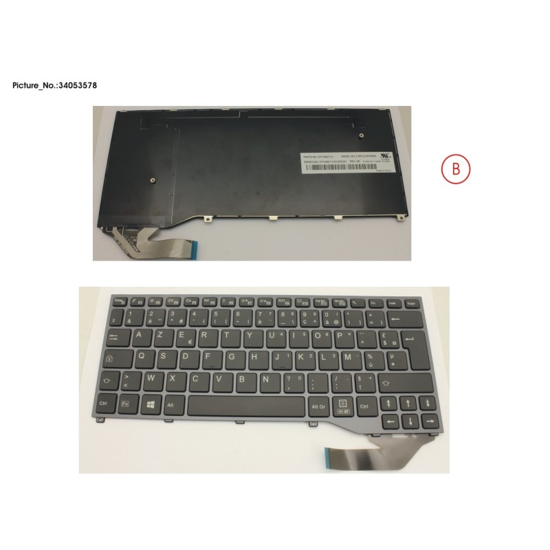 34053578 - KEYBOARD BLACK W.O TS FRANCE