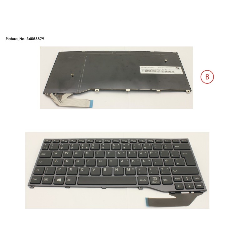 34053579 - KEYBOARD BLACK W.O TS UK