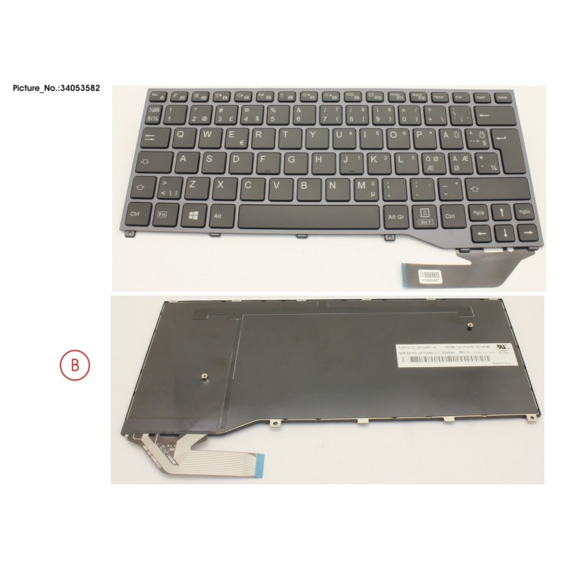 34053582 - KEYBOARD BLACK W.O TS NORDIC.EST