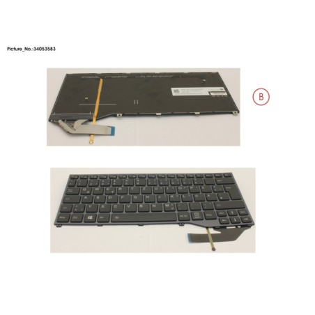34053583 - KEYBOARD BLACK W. BL GERMAN