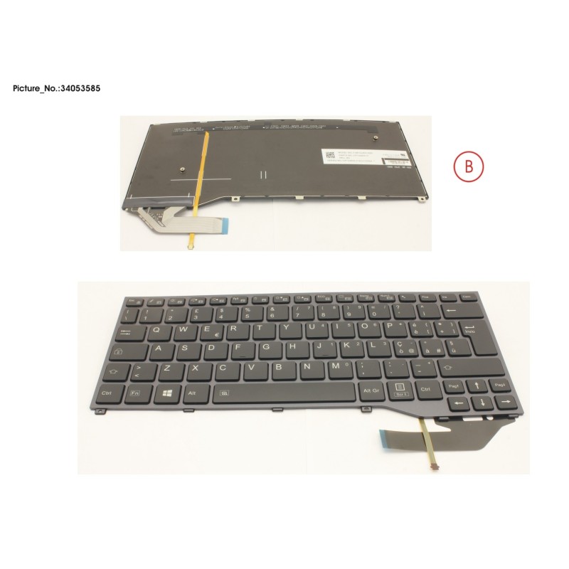 34053585 - KEYBOARD BLACK W. BL ITALY