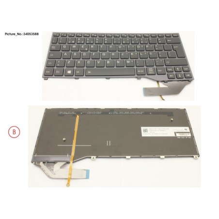 34053588 - KEYBOARD BLACK W. BL PORTUGAL