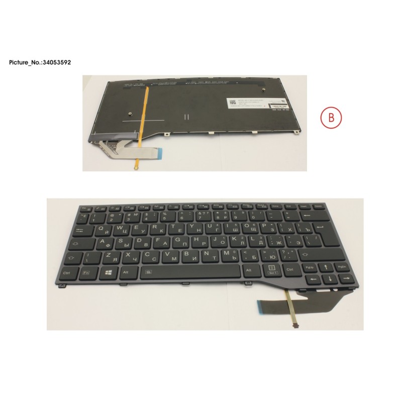 34053592 - KEYBOARD BLACK W. BL RUSSIA.US