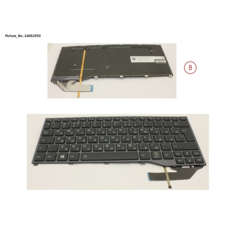 34053592 - KEYBOARD BLACK W. BL RUSSIA.US