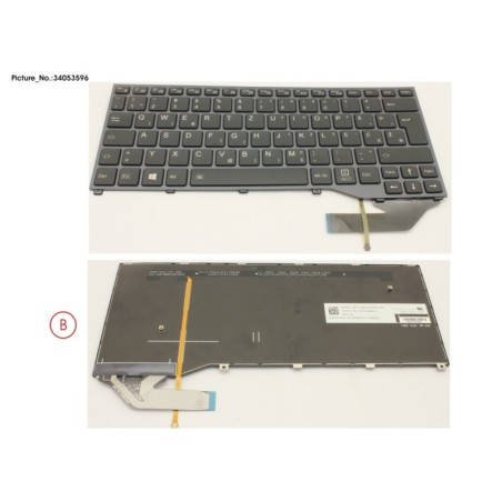 34053596 - KEYBOARD BLACK W. BL EAST EUROPE