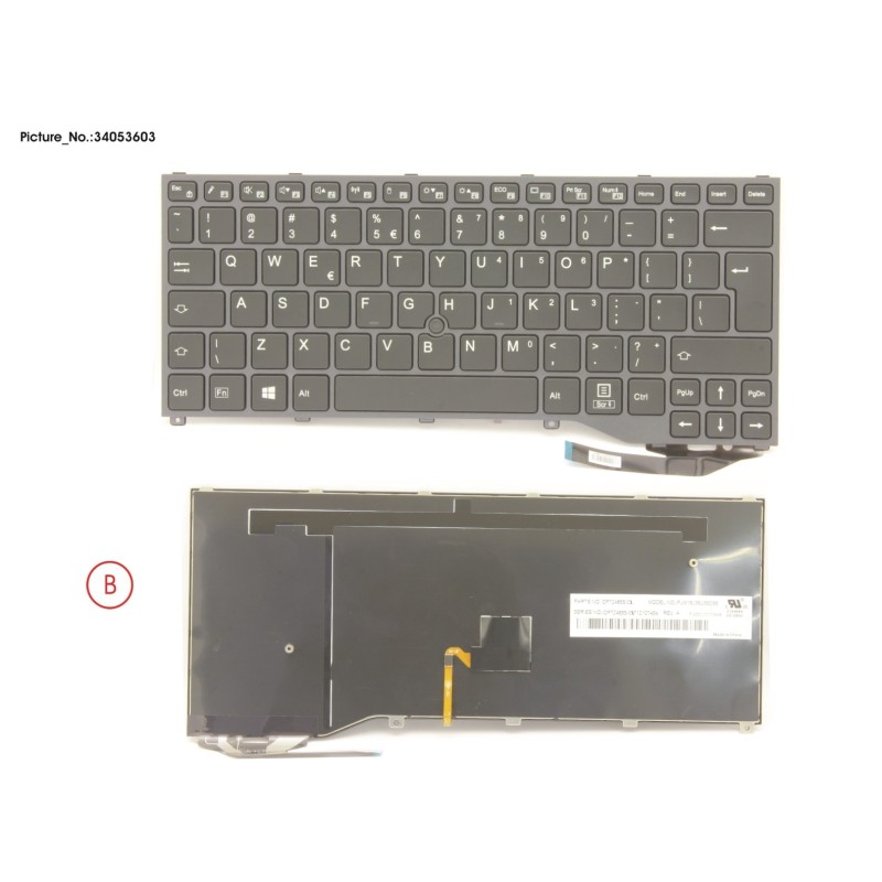 34053603 - KEYBOARD BLACK W. TS US