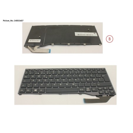 34053607 - KEYBOARD BLACK W.O TS NORWAY