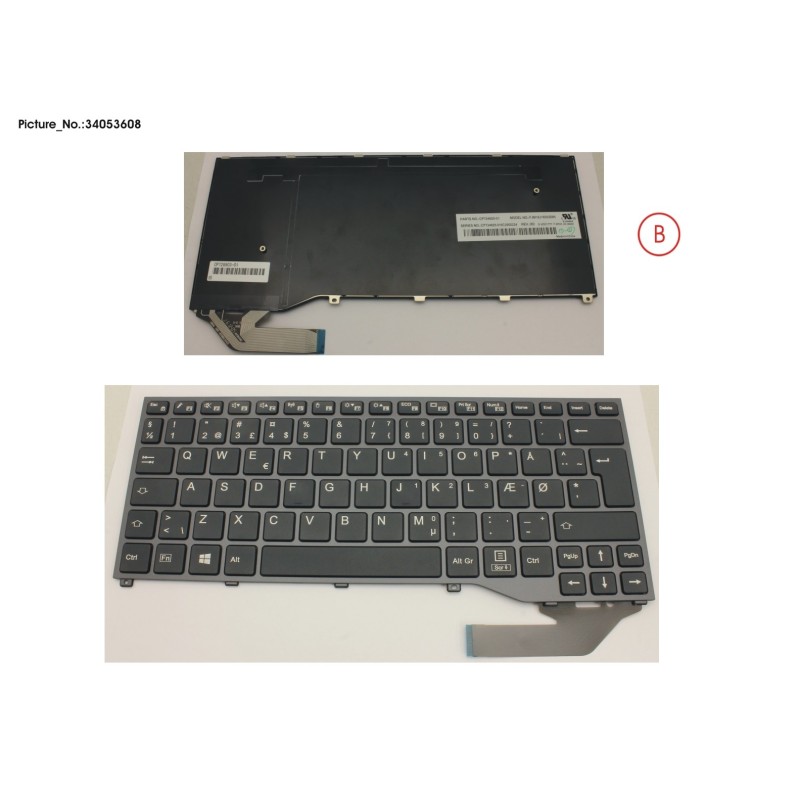 34053608 - KEYBOARD BLACK W.O TS DENMARK