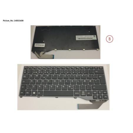 34053608 - KEYBOARD BLACK W.O TS DENMARK